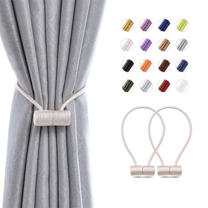 Magnetic Curtain Tiebacks 16 Inch Modern Handmade Weave Rope Curtain Holdbacks Convenient Decorative Curtain Drape Tie Backs