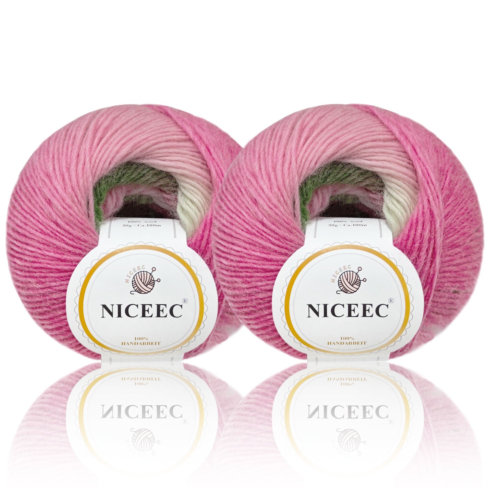 Rainbow Soft Yarn 100% Wool Gradient Multi Color Yarn for Crocheting Knit