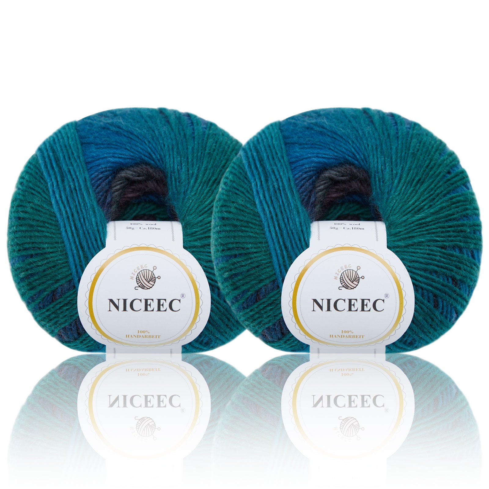 Rainbow Soft Yarn 100% Wool Gradient Multi Color Yarn for Crocheting Knit