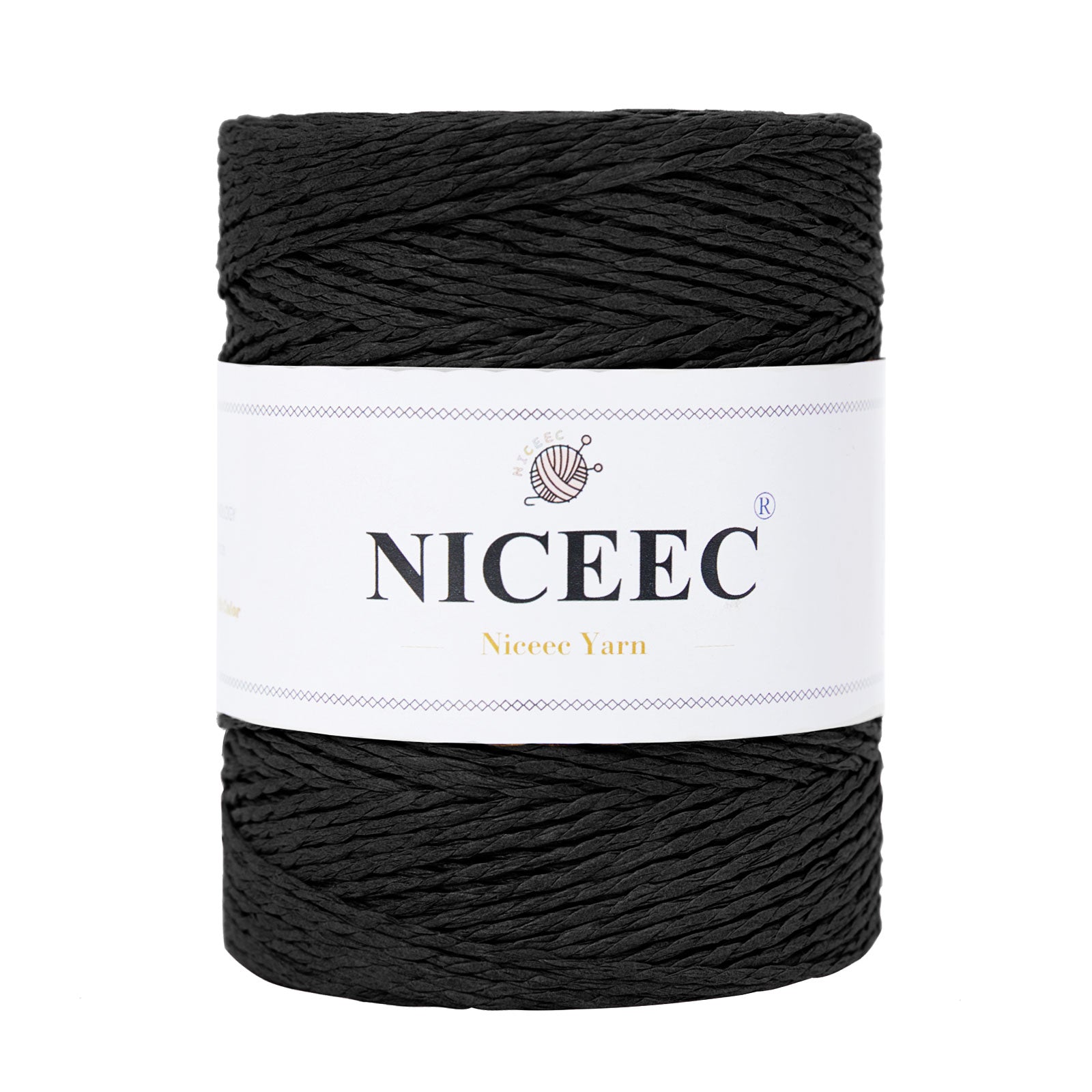 NICEEC 1 Skein Paper Yarn for Crocheting -Easy Croceht, Raffia Yarn for Sun Hat & DIY Home Decor - 5.3oz/262yds