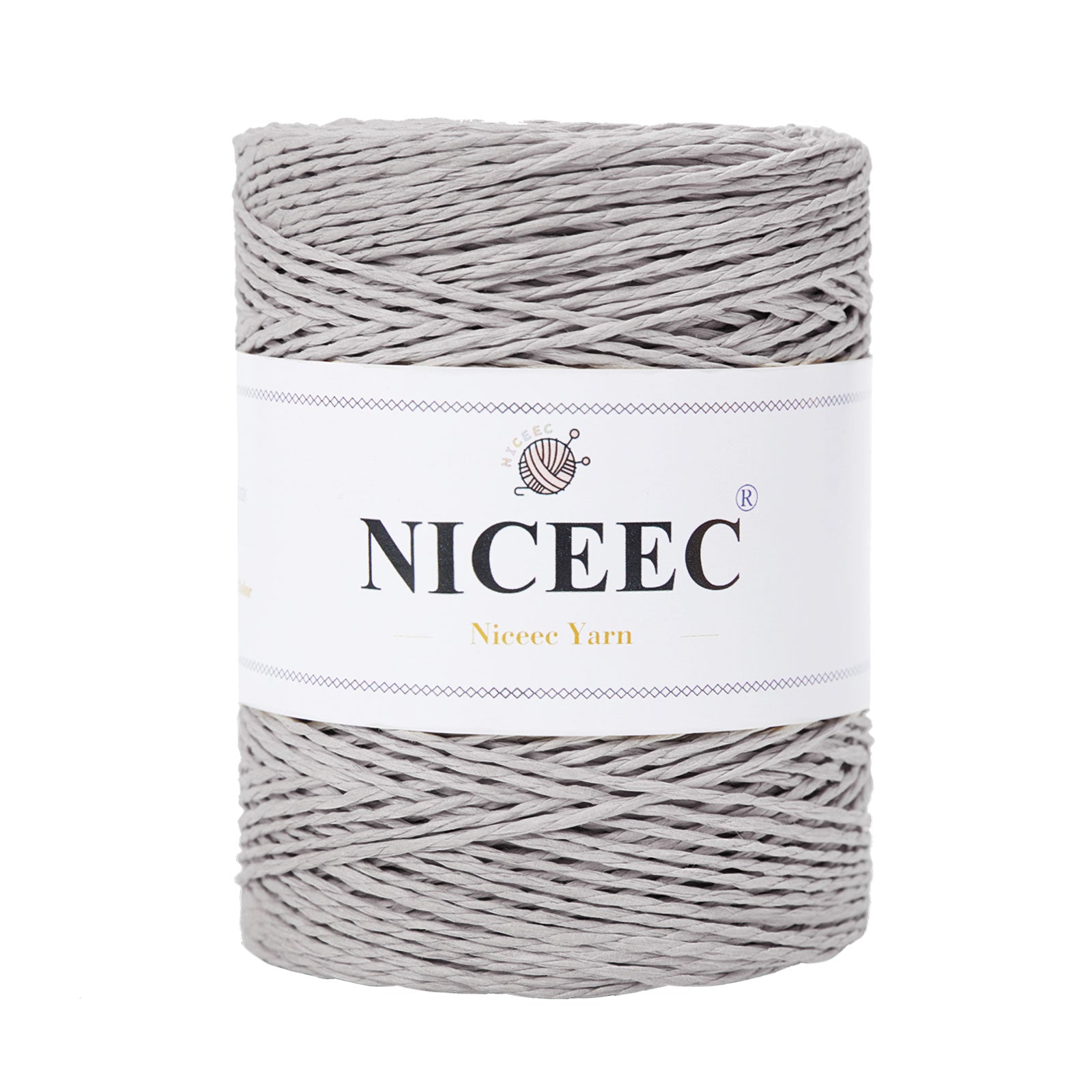 NICEEC 1 Skein Paper Yarn for Crocheting -Easy Croceht, Raffia Yarn for Sun Hat & DIY Home Decor - 5.3oz/262yds