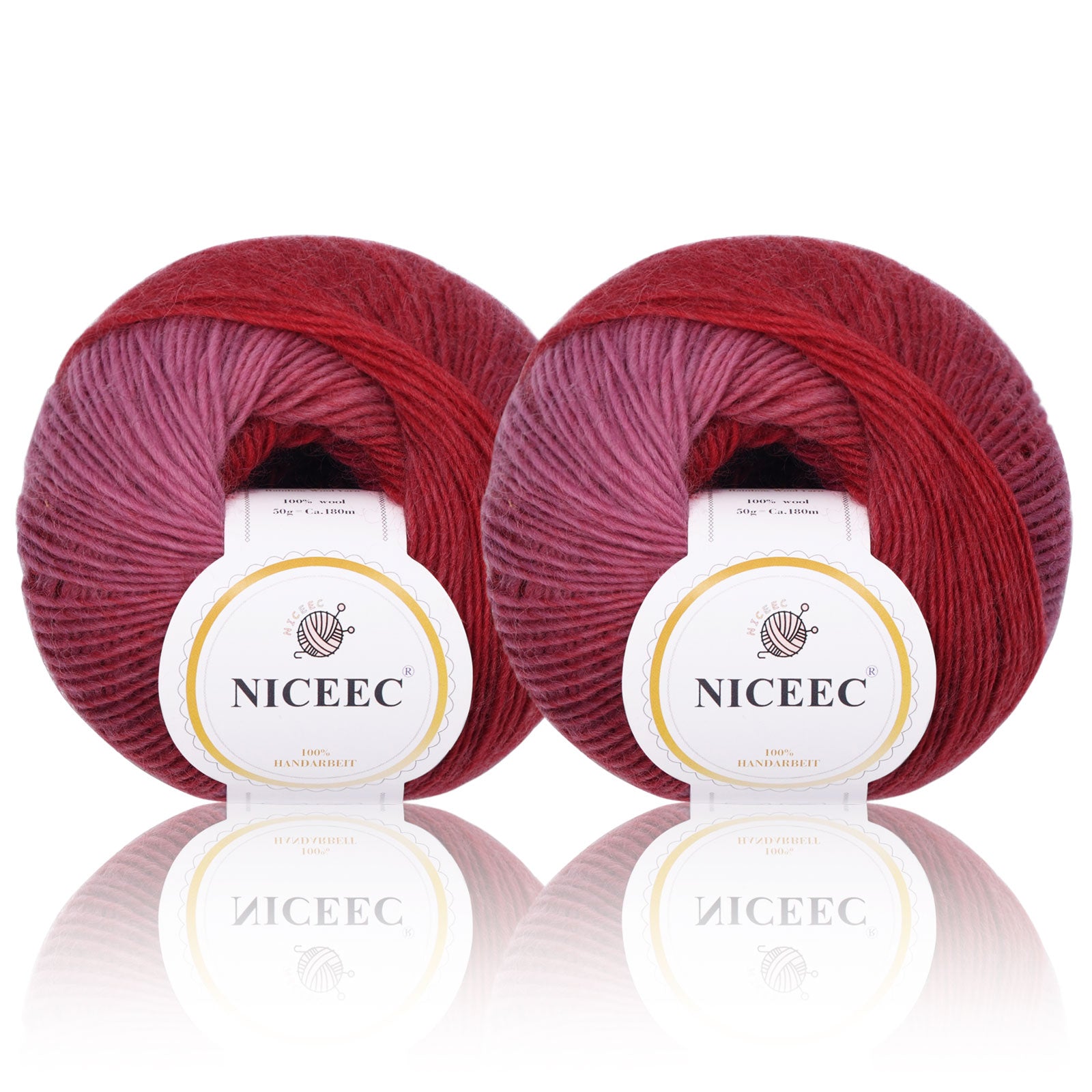 Rainbow Soft Yarn 100% Wool Gradient Multi Color Yarn for Crocheting Knit