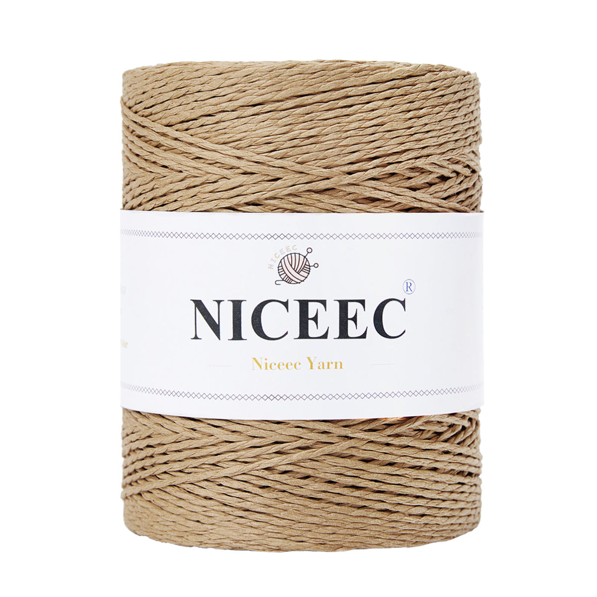 NICEEC 1 Skein Paper Yarn for Crocheting -Easy Croceht, Raffia Yarn for Sun Hat & DIY Home Decor - 5.3oz/262yds