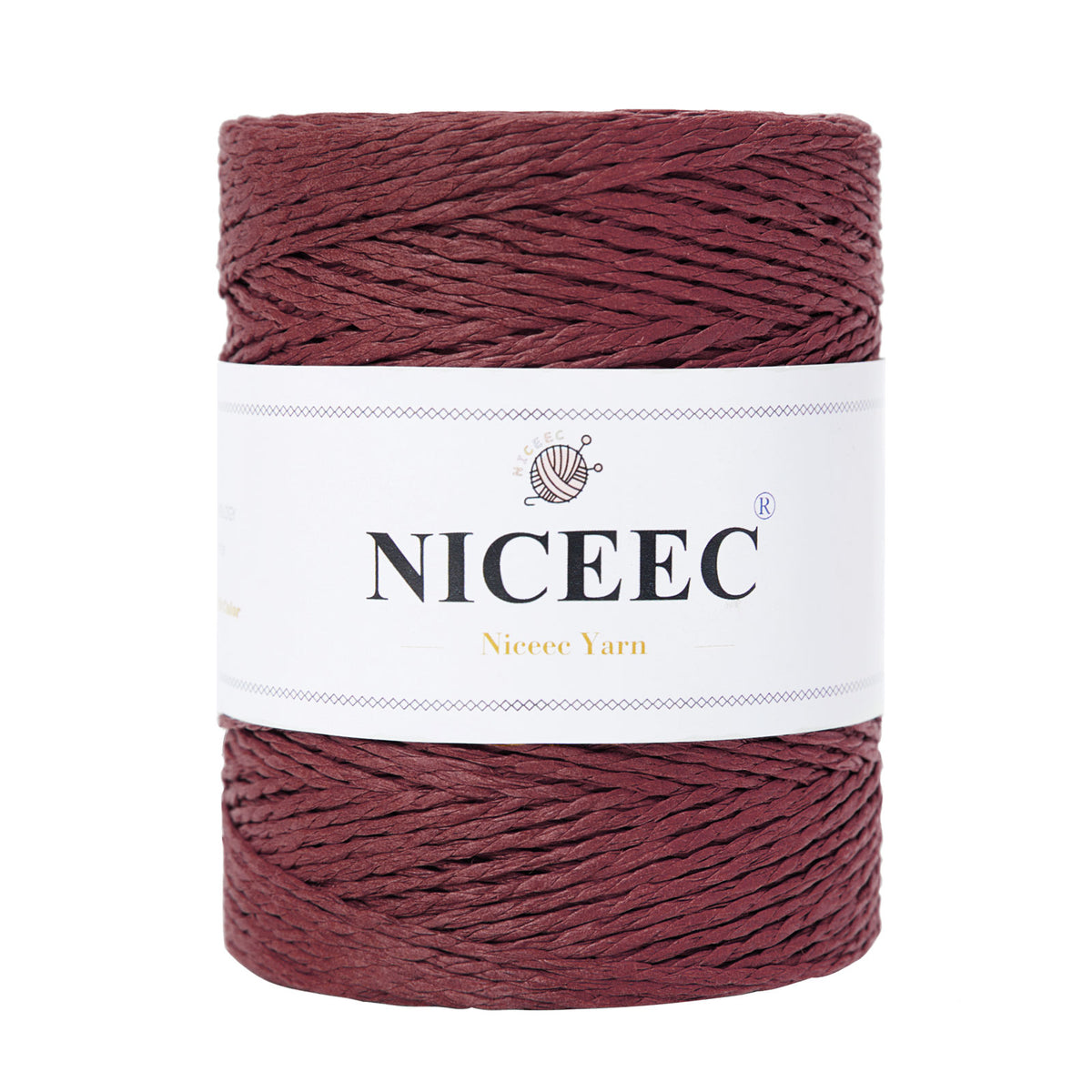 NICEEC 1 Skein Paper Yarn for Crocheting -Easy Croceht, Raffia Yarn for Sun Hat & DIY Home Decor - 5.3oz/262yds