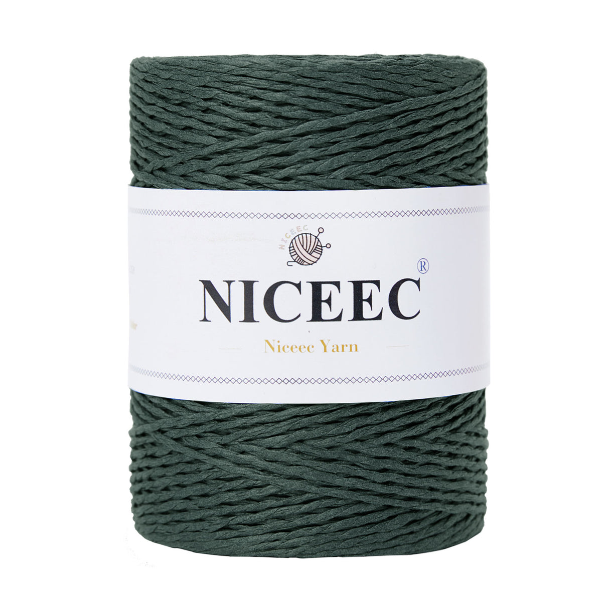 NICEEC 1 Skein Paper Yarn for Crocheting -Easy Croceht, Raffia Yarn for Sun Hat & DIY Home Decor - 5.3oz/262yds