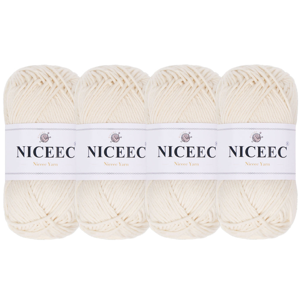 NICEEC Soft Baby Cotton Yarn, DK Weight, DIY Craft Blanket Yarn for Crochet & Knitting