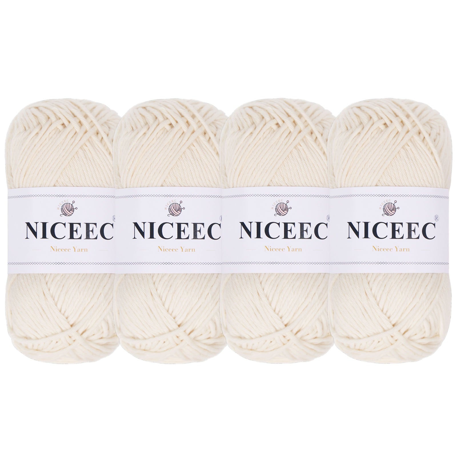NICEEC Soft Baby Cotton Yarn, DK Weight, DIY Craft Blanket Yarn for Crochet & Knitting