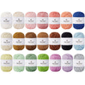 NICEEC - 4 madejas de hilo suave para bebé, 100 % algodón, para crochet, 4 capas, para mantas, manualidades, grosor de hilo, longitud total: 4 x 175 yardas/4 x 50 g 