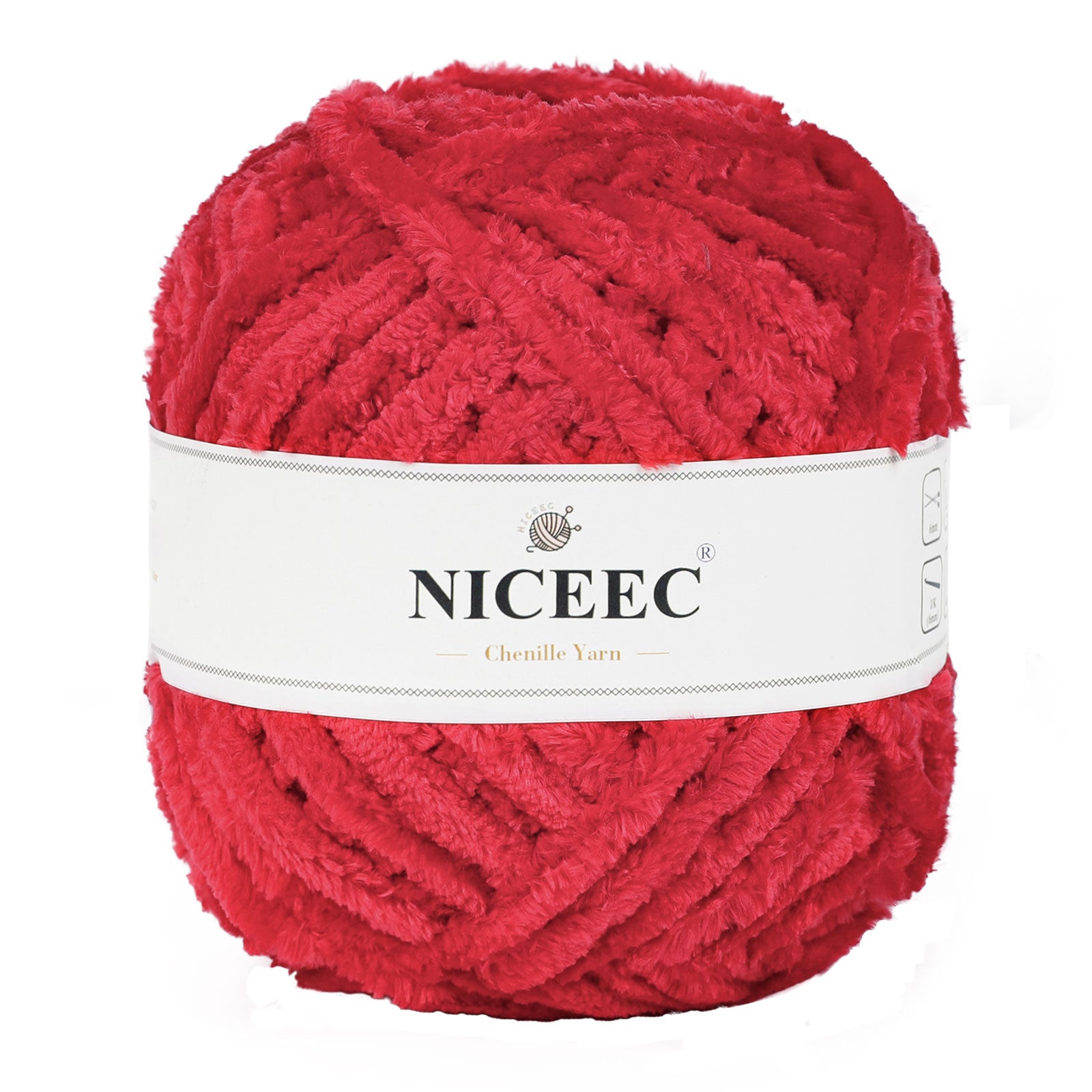 NICEEC 300g Soft Chenille Yarn Blanket Velvet Yarn for Knitting, Crochet, Weaving DIY Craft Total Length 150m (164yds)