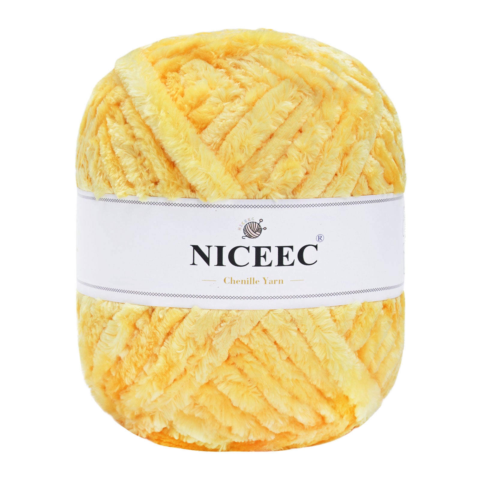 NICEEC 300g Soft Chenille Yarn Blanket Velvet Yarn for Knitting, Crochet, Weaving DIY Craft Total Length 150m (164yds)
