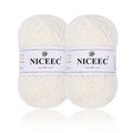 NICEEC 2 Skeins Velvet Thin Chenille Yarn Blanket Yarn for Knitting Fancy Yarn for Crochet Weaving DIY Craft