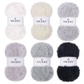 NICEEC 2 Skeins Super Soft Fur Yarn Chunky Fluffy Faux Fur Yarn Eyelash Yarn for Crochet Knit -Total Length 2×32m(2×35yds,50g×2)