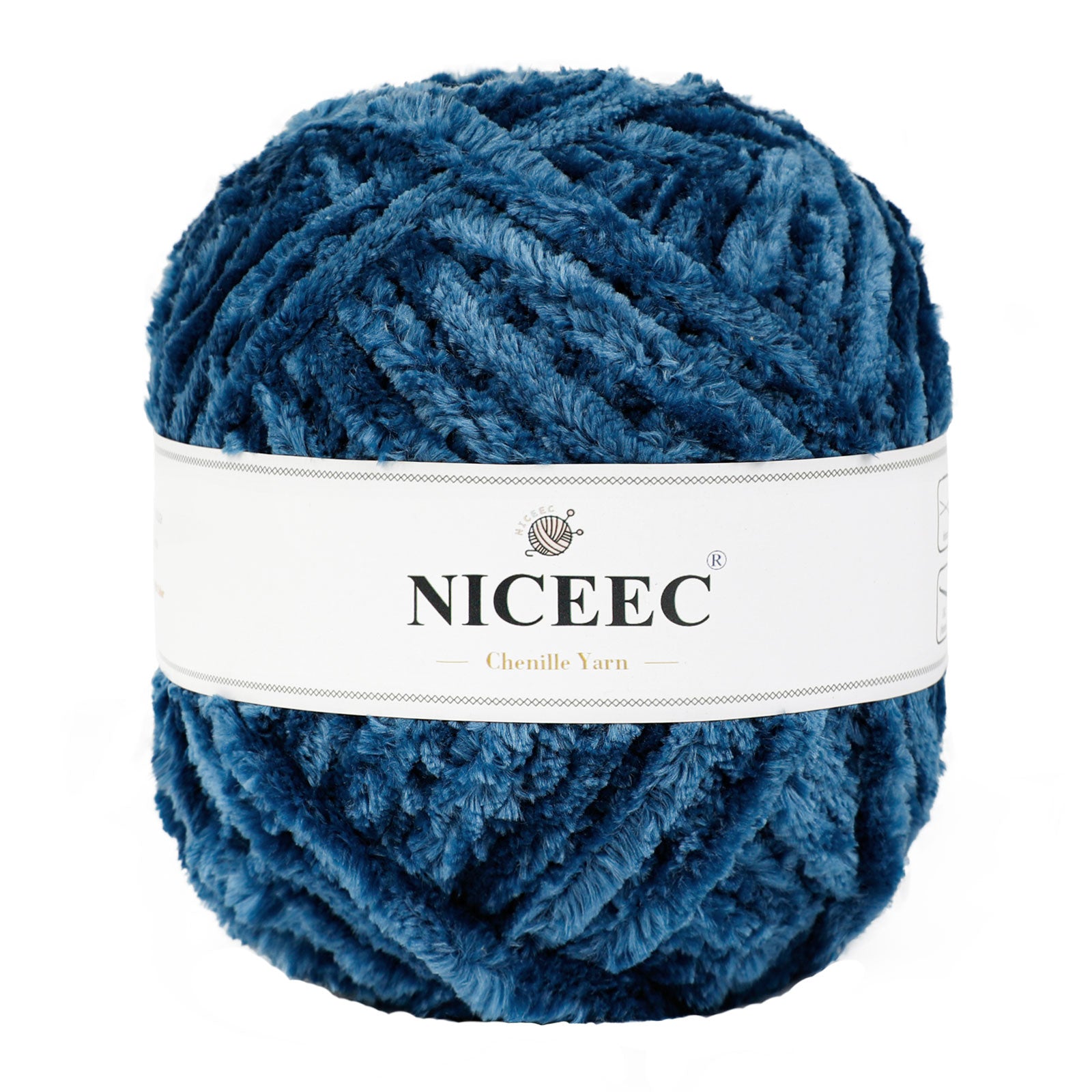 NICEEC 300g Soft Chenille Yarn Blanket Velvet Yarn for Knitting, Crochet, Weaving DIY Craft Total Length 150m (164yds)