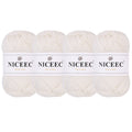 NICEEC 4 Skeins Soft Tube Yarn, 100% Acrylic, Easy Crochet & Knitting, Beginner Friendly, DIY Craft Yarn