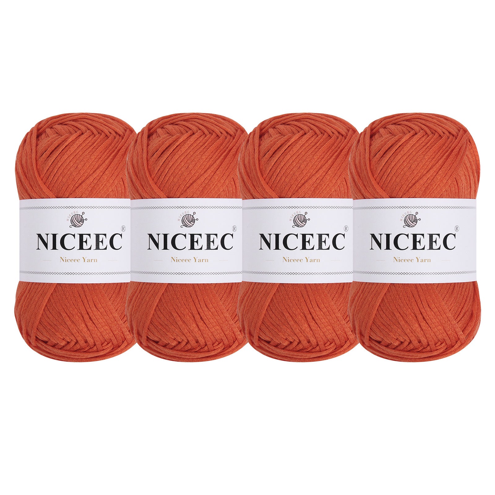 NICEEC 4 Skeins Soft Tube Yarn, 100% Acrylic, Easy Crochet & Knitting, Beginner Friendly, DIY Craft Yarn