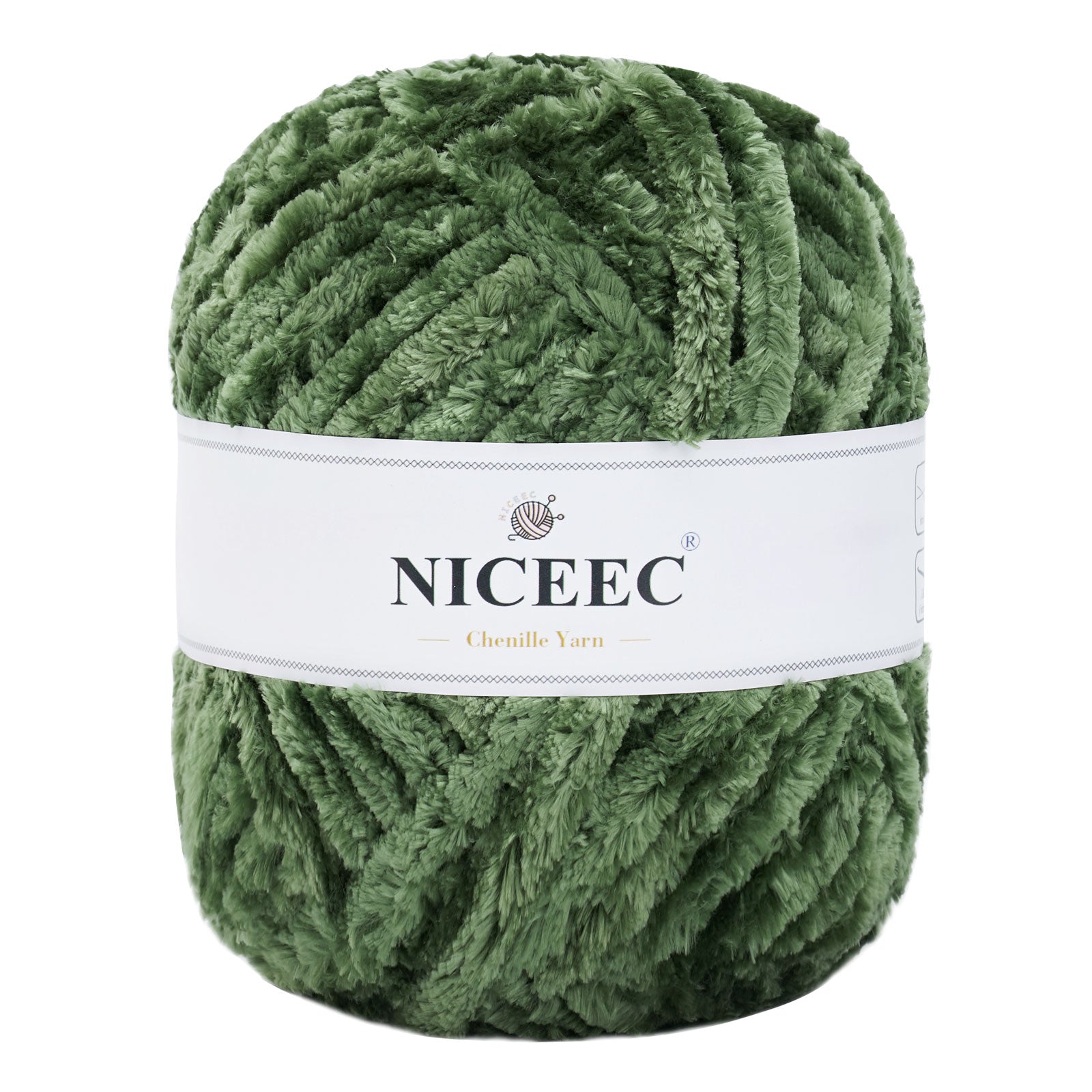 NICEEC 300g Soft Chenille Yarn Blanket Velvet Yarn for Knitting, Crochet, Weaving DIY Craft Total Length 150m (164yds)