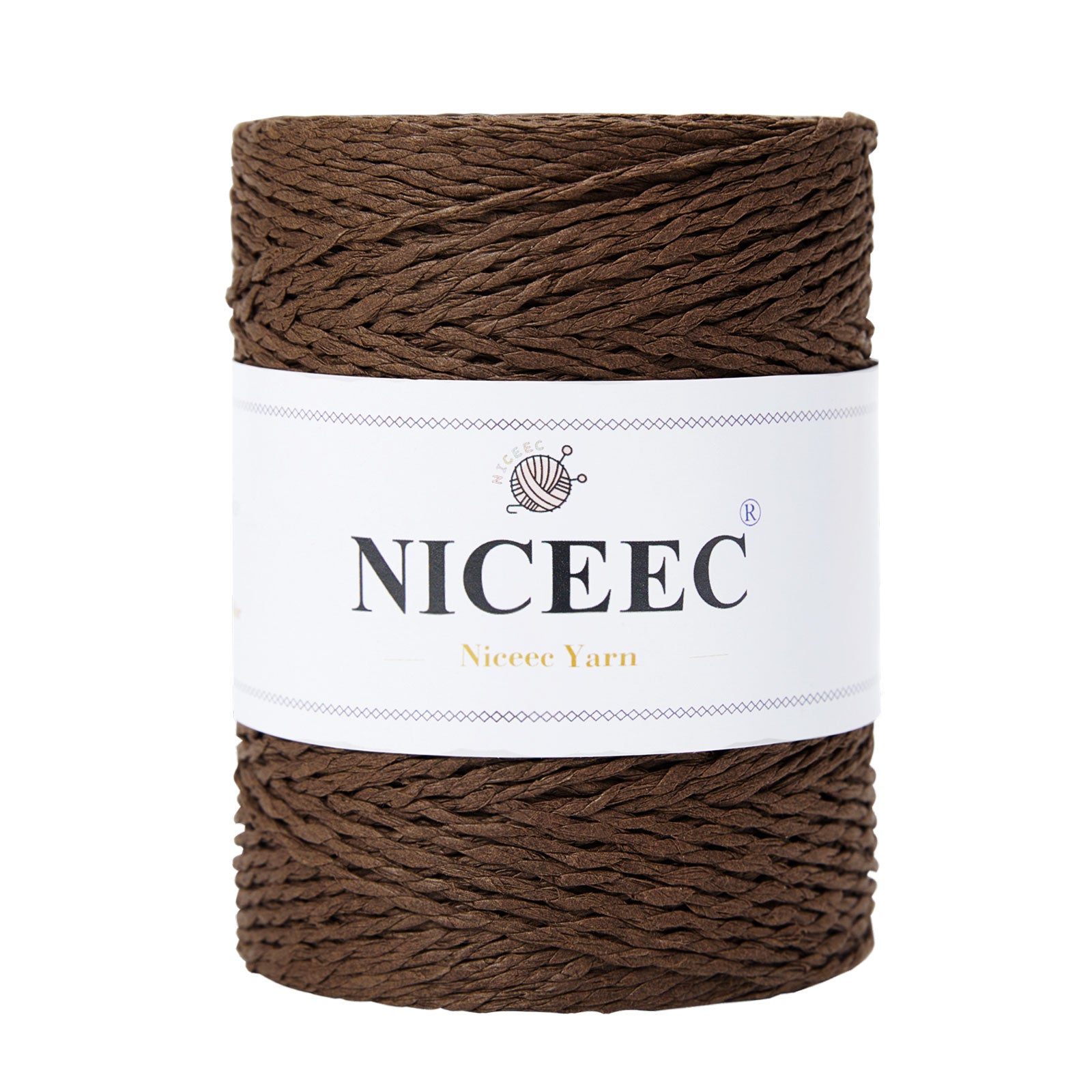 NICEEC 1 Skein Paper Yarn for Crocheting -Easy Croceht, Raffia Yarn for Sun Hat & DIY Home Decor - 5.3oz/262yds