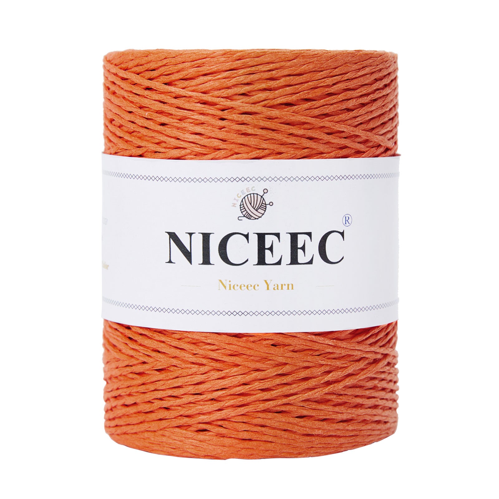 NICEEC 1 Skein Paper Yarn for Crocheting -Easy Croceht, Raffia Yarn for Sun Hat & DIY Home Decor - 5.3oz/262yds