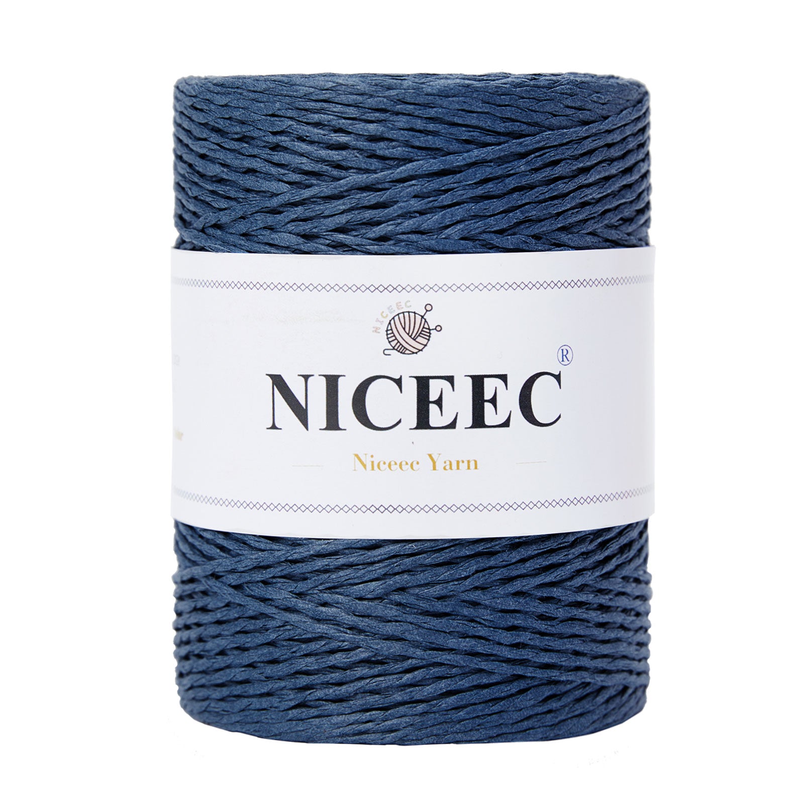 NICEEC 1 Skein Paper Yarn for Crocheting -Easy Croceht, Raffia Yarn for Sun Hat & DIY Home Decor - 5.3oz/262yds