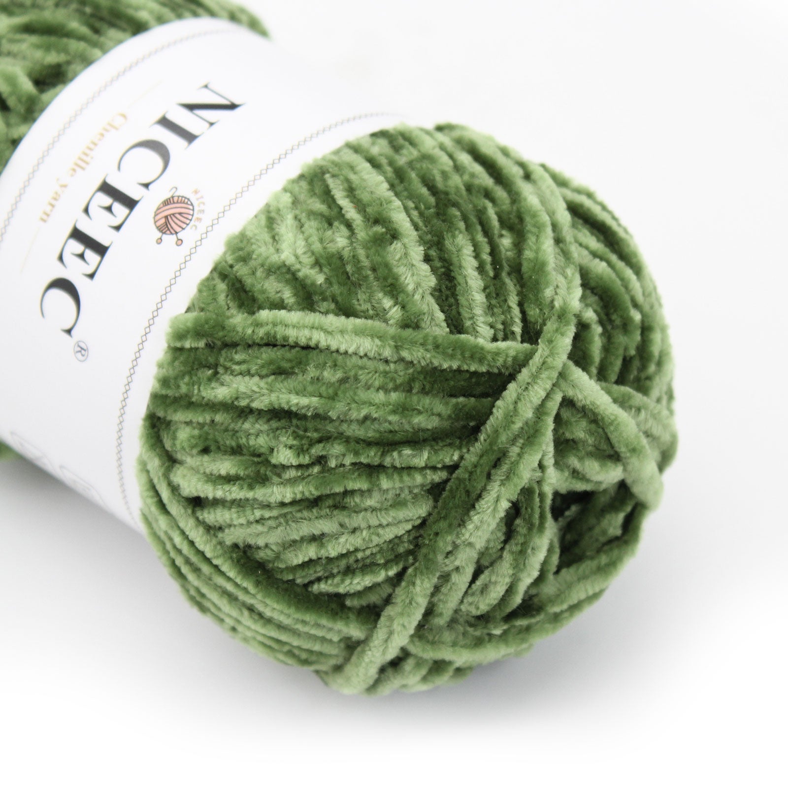 NICEEC 3 Skeins Soft Chenille Yarn Blanket Yarn for Knitting Fancy Yarn for Crochet Weaving DIY Craft