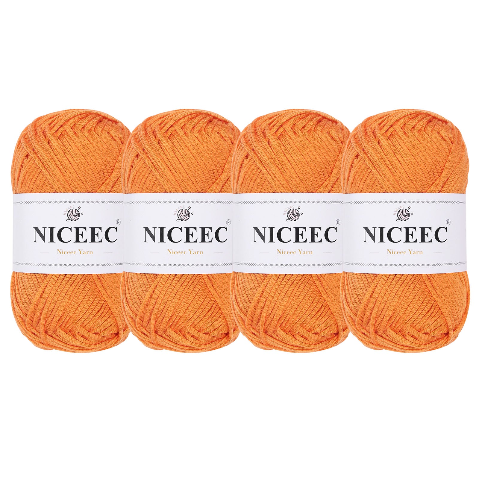 NICEEC 4 Skeins Soft Tube Yarn, 100% Acrylic, Easy Crochet & Knitting, Beginner Friendly, DIY Craft Yarn
