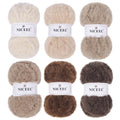 NICEEC 2 Skeins Super Soft Fur Yarn Chunky Fluffy Faux Fur Yarn Eyelash Yarn for Crochet Knit -Total Length 2×32m(2×35yds,50g×2)