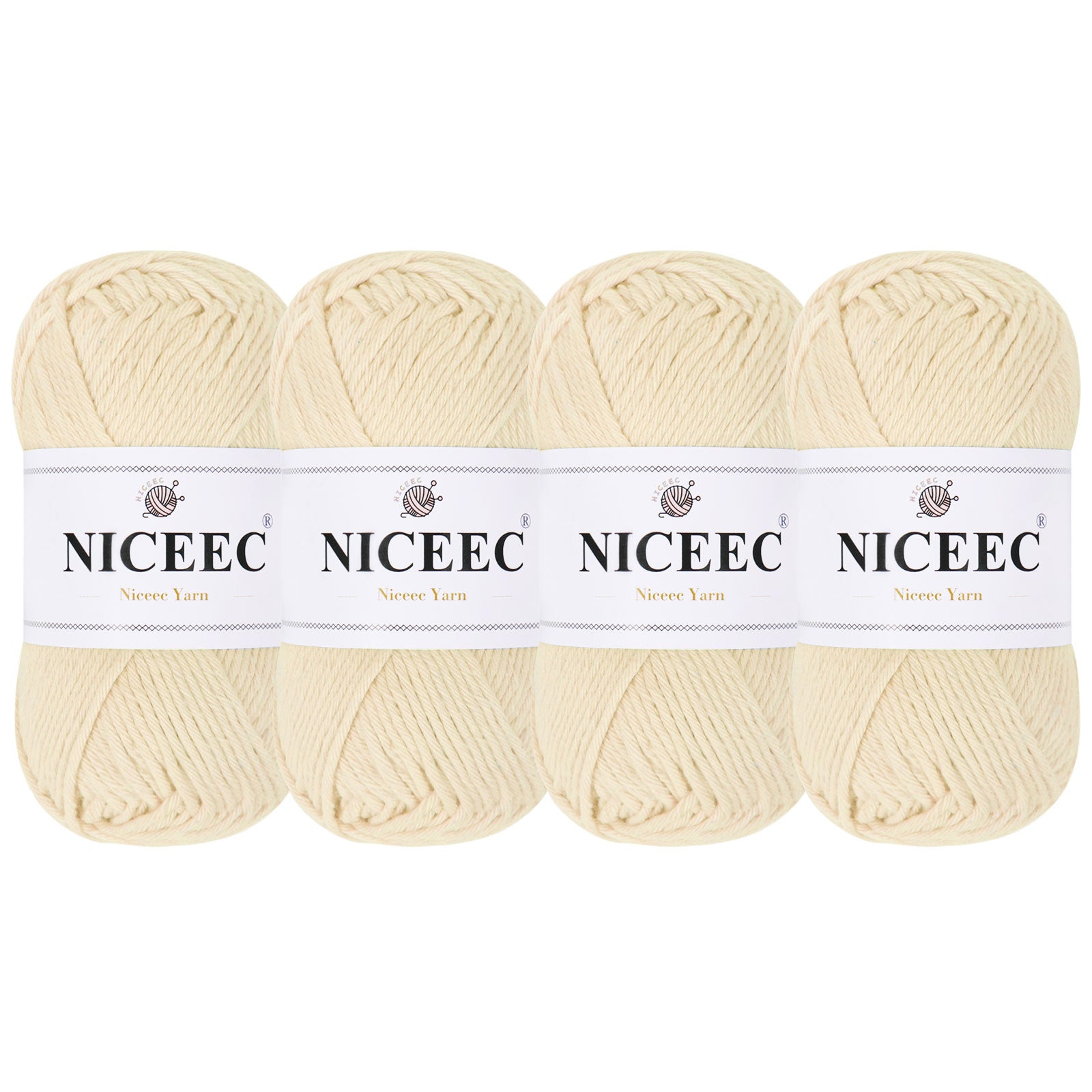 NICEEC Soft Baby Cotton Yarn, DK Weight, DIY Craft Blanket Yarn for Crochet & Knitting