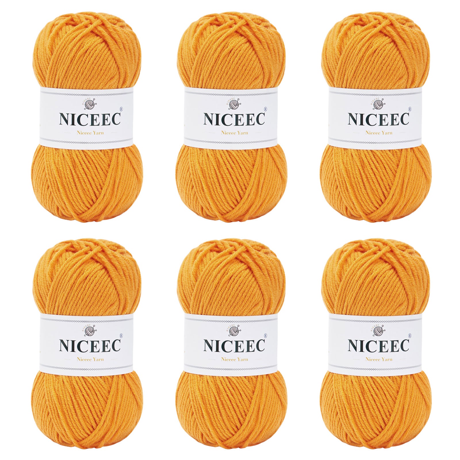 NICEEC 300g Soft Assorted Colors Yarn - Sport Weight,100% Acrylic, 4 Ply, Bonbons Yarn for Crochet & Knit, DIY Project Starter Kit for Kids or Adults(Total 870yds)