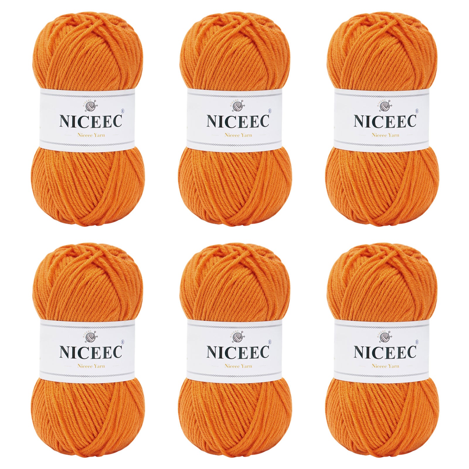 NICEEC 300g Soft Assorted Colors Yarn - Sport Weight,100% Acrylic, 4 Ply, Bonbons Yarn for Crochet & Knit, DIY Project Starter Kit for Kids or Adults(Total 870yds)