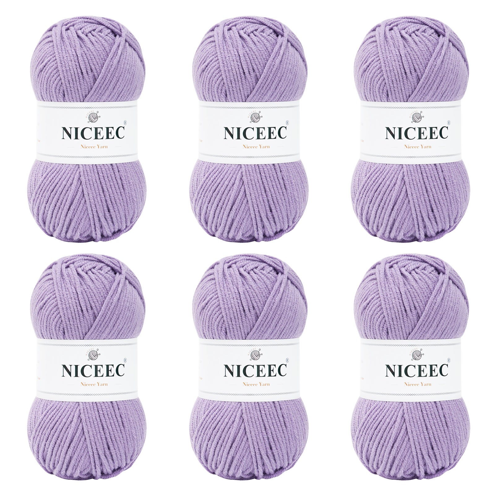NICEEC 300g Soft Assorted Colors Yarn - Sport Weight,100% Acrylic, 4 Ply, Bonbons Yarn for Crochet & Knit, DIY Project Starter Kit for Kids or Adults(Total 870yds)