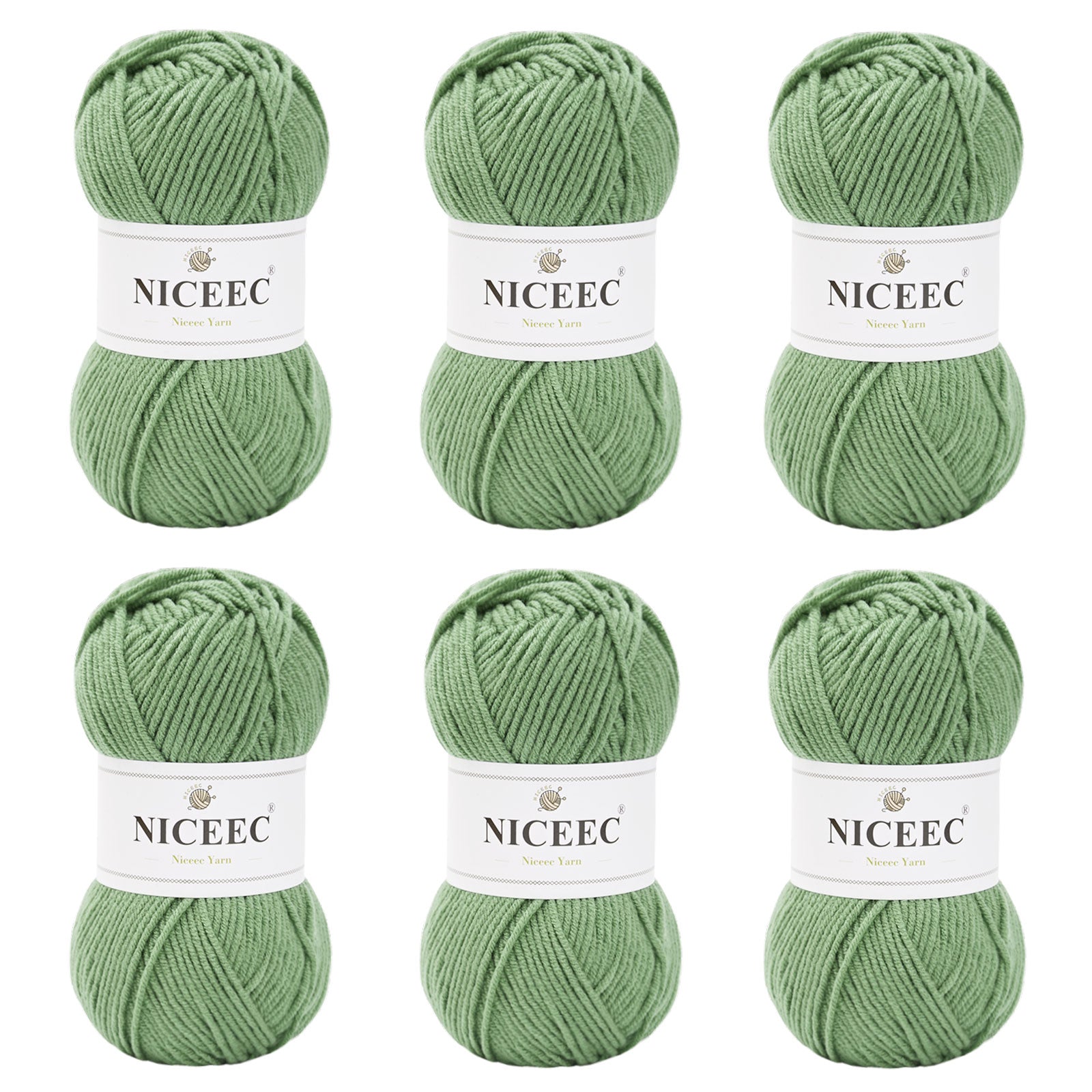NICEEC 300g Soft Assorted Colors Yarn - Sport Weight,100% Acrylic, 4 Ply, Bonbons Yarn for Crochet & Knit, DIY Project Starter Kit for Kids or Adults(Total 870yds)