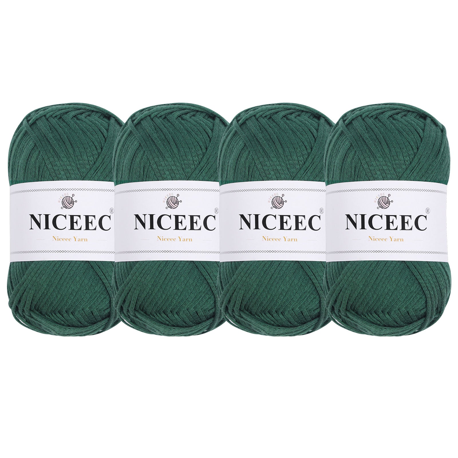 NICEEC 4 Skeins Soft Tube Yarn, 100% Acrylic, Easy Crochet & Knitting, Beginner Friendly, DIY Craft Yarn