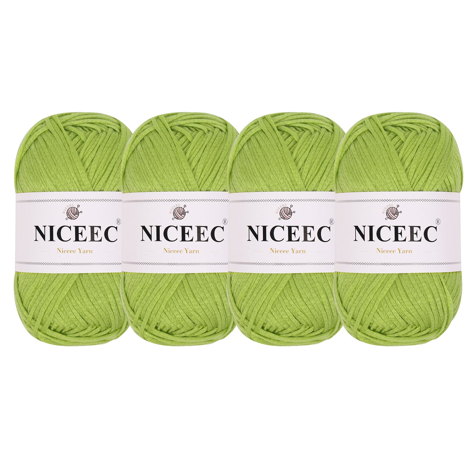 NICEEC 4 Skeins Soft Tube Yarn, 100% Acrylic, Easy Crochet & Knitting, Beginner Friendly, DIY Craft Yarn