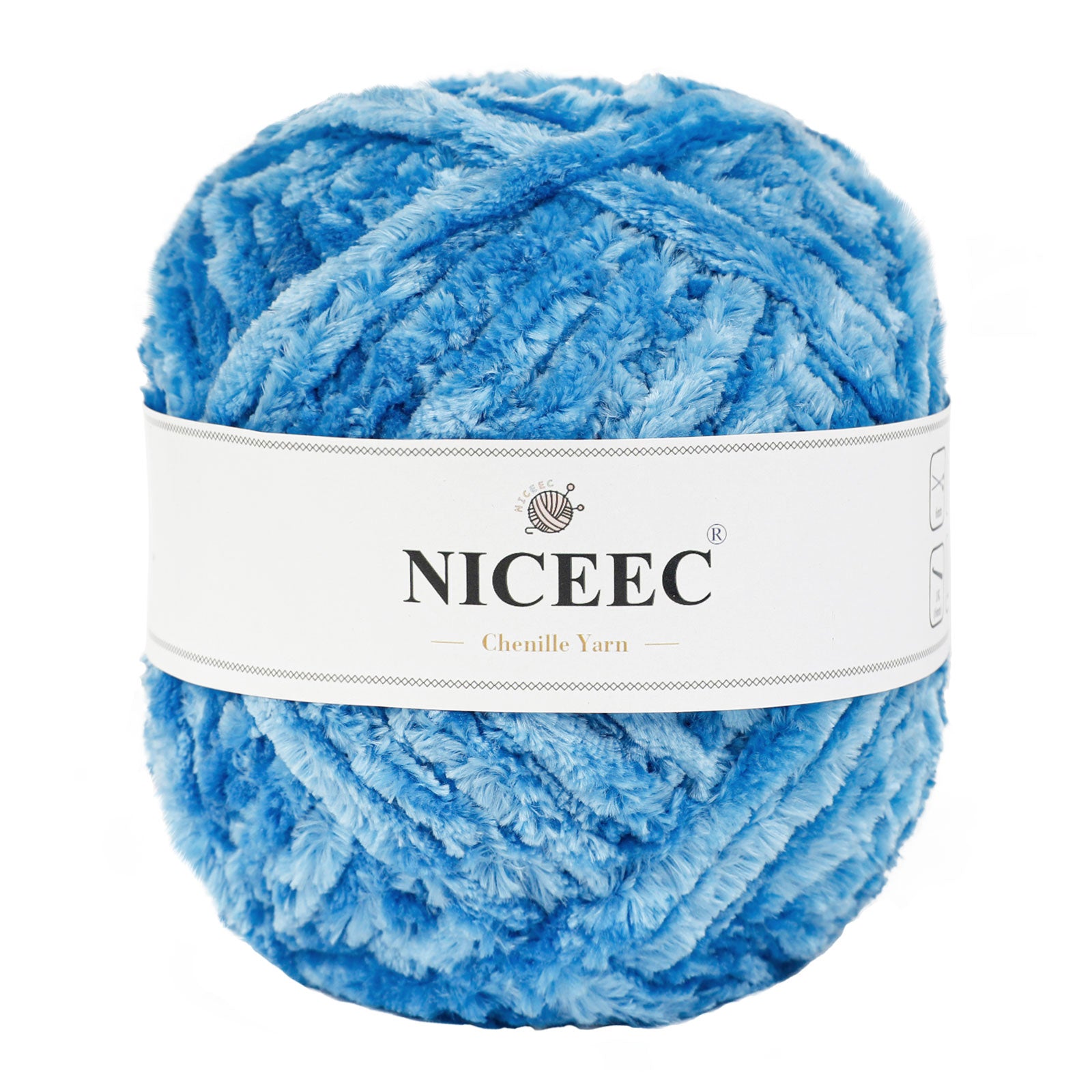 NICEEC 300g Soft Chenille Yarn Blanket Velvet Yarn for Knitting, Crochet, Weaving DIY Craft Total Length 150m (164yds)