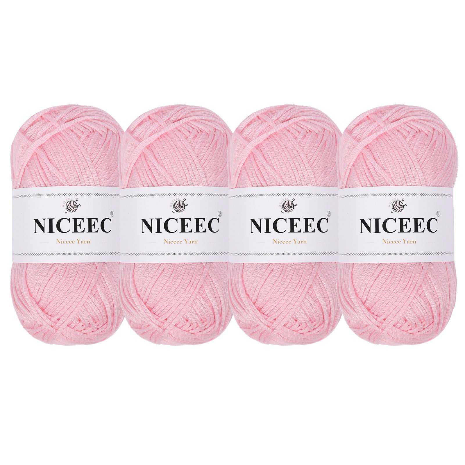 NICEEC 4 Skeins Soft Tube Yarn, 100% Acrylic, Easy Crochet & Knitting, Beginner Friendly, DIY Craft Yarn