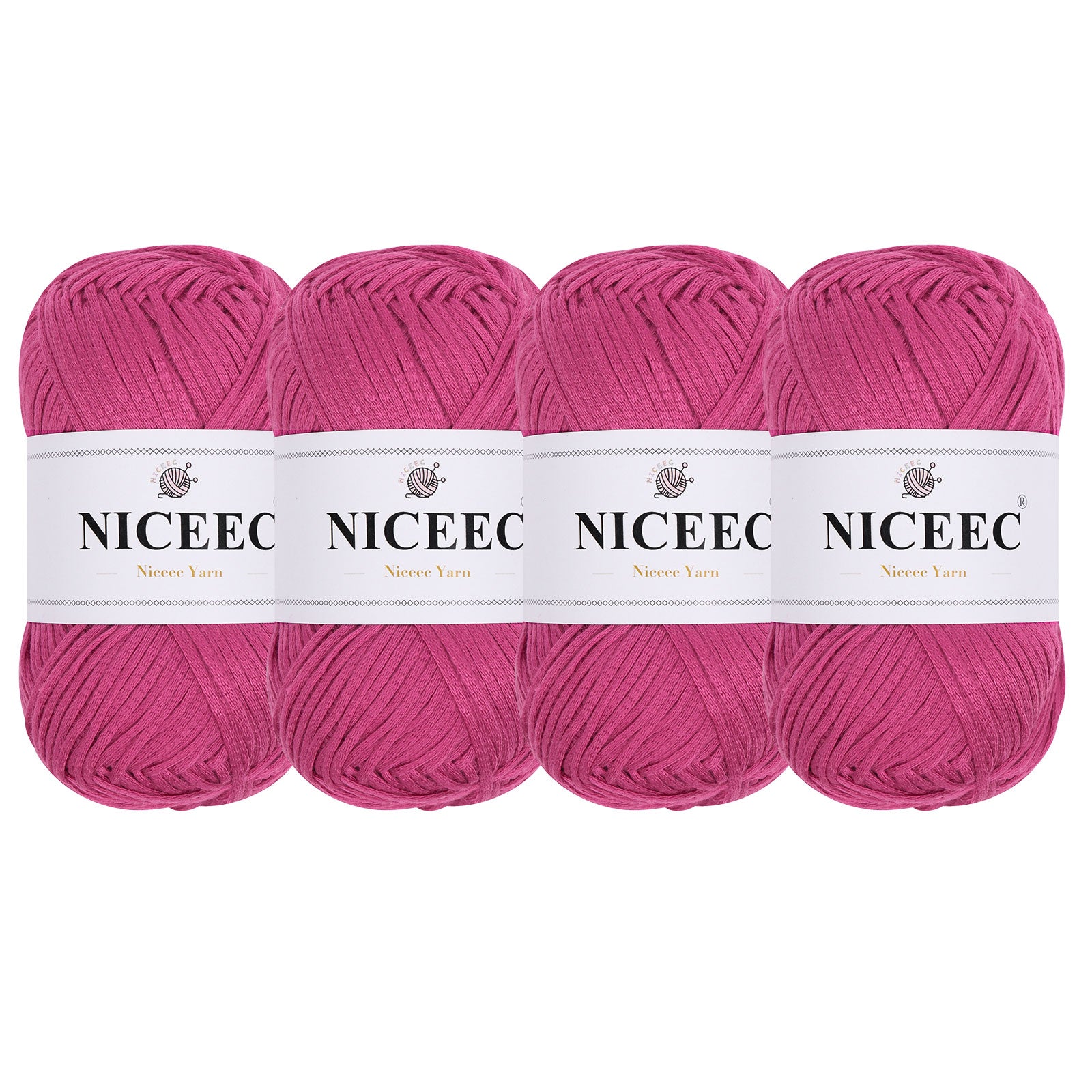 NICEEC 4 Skeins Soft Tube Yarn, 100% Acrylic, Easy Crochet & Knitting, Beginner Friendly, DIY Craft Yarn