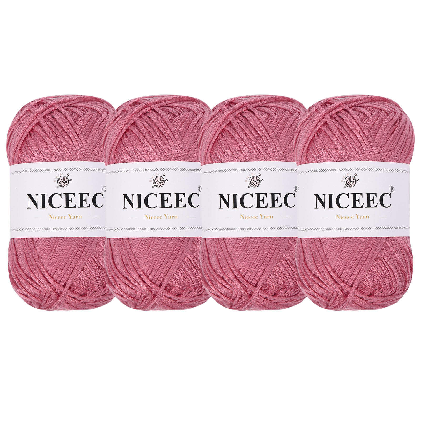 NICEEC 4 Skeins Soft Tube Yarn, 100% Acrylic, Easy Crochet & Knitting, Beginner Friendly, DIY Craft Yarn