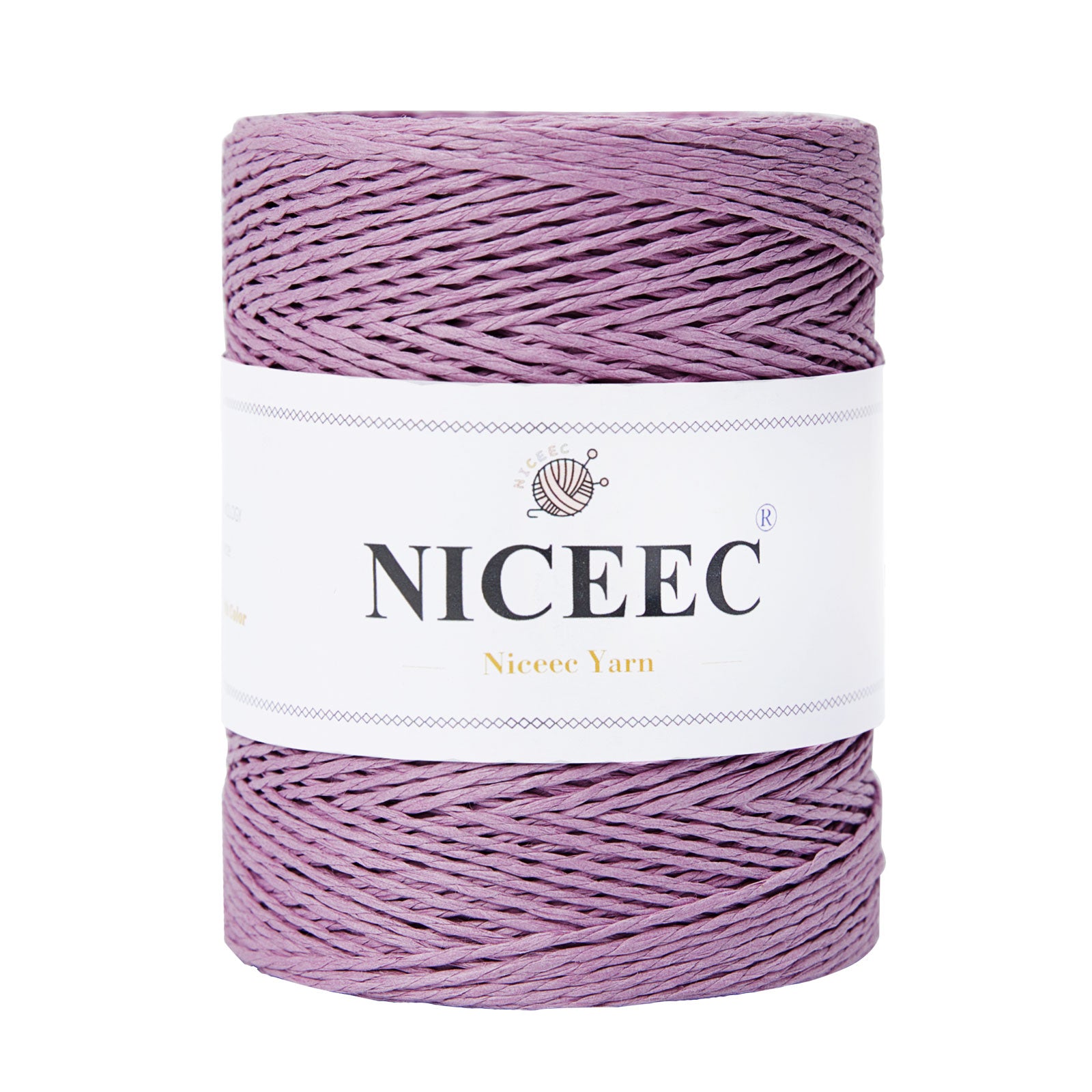 NICEEC 1 Skein Paper Yarn for Crocheting -Easy Croceht, Raffia Yarn for Sun Hat & DIY Home Decor - 5.3oz/262yds