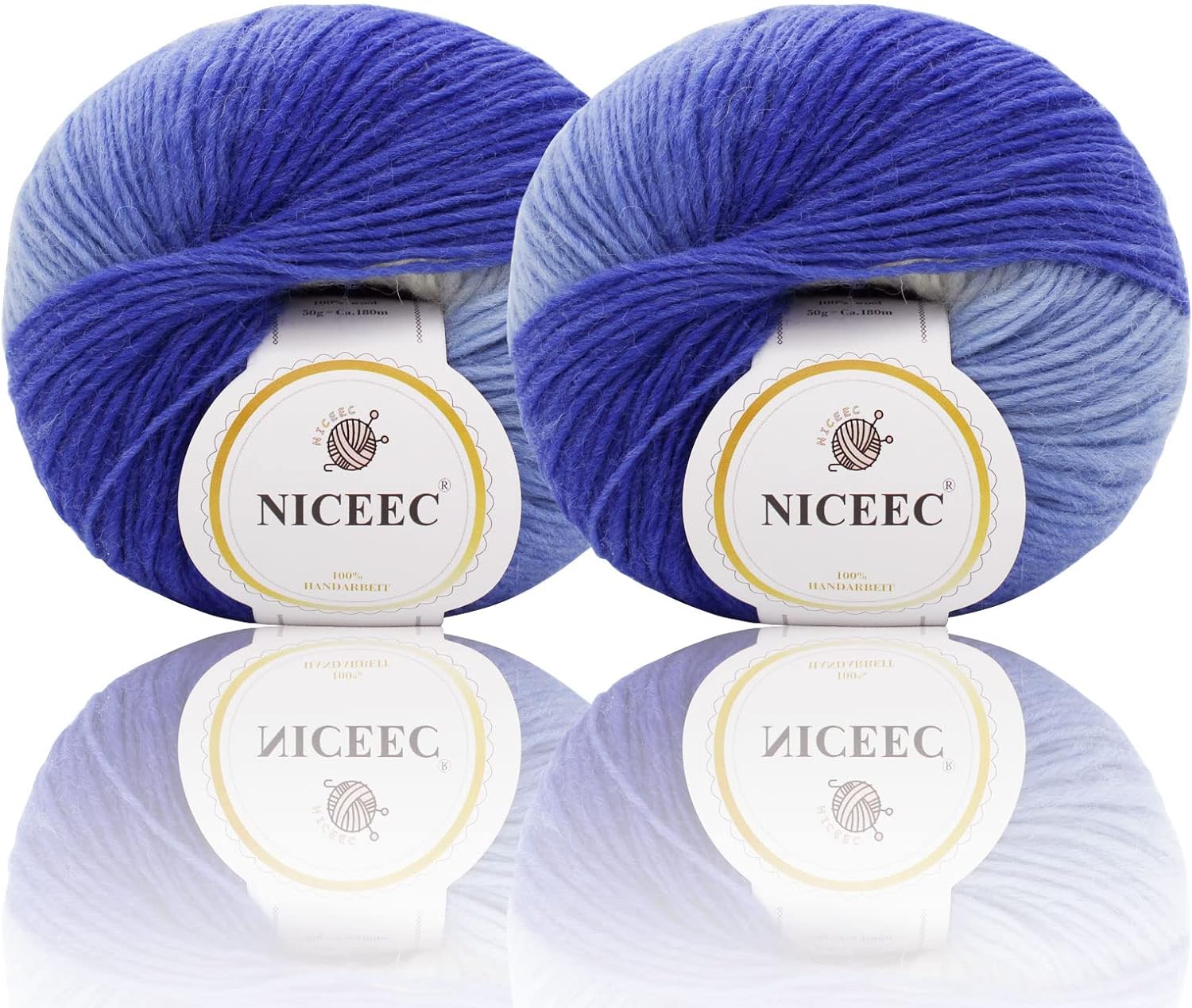 Rainbow Soft Yarn 100% Wool Gradient Multi Color Yarn for Crocheting Knit