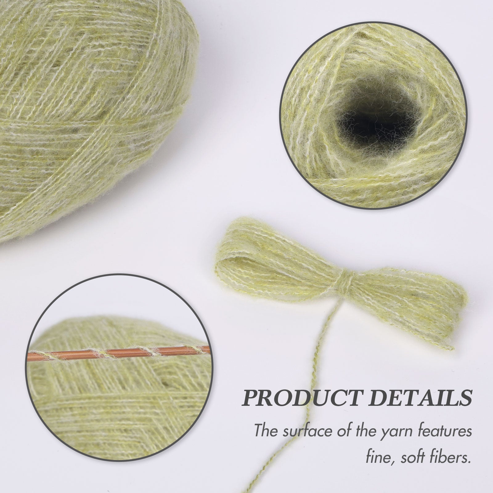 NICEEC 4 Skeins Colorful Pile Yarn, Super Soft & Single Ply, Superfine & Thin Yarn for Crochet & Knitting, 100% Polyester, Total 5.64oz/1247yds