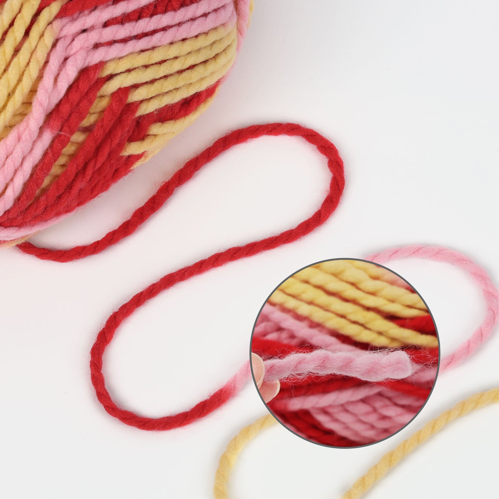 NICEEC 2 Skeins Bulky Acrylic Yarn - Soft, Colorful, Multicolored, Quality, Bulky Yarn for Crochet & Knitting