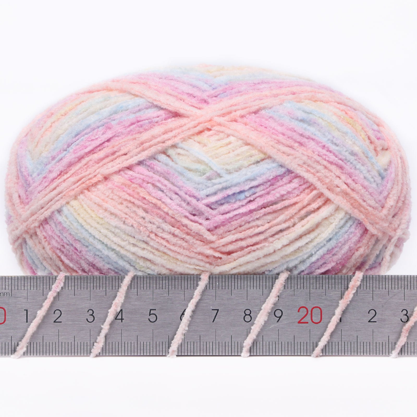 NICEEC 2 Skeins Velvet Thin Chenille Yarn Blanket Yarn for Knitting Fancy Yarn for Crochet Weaving DIY Craft