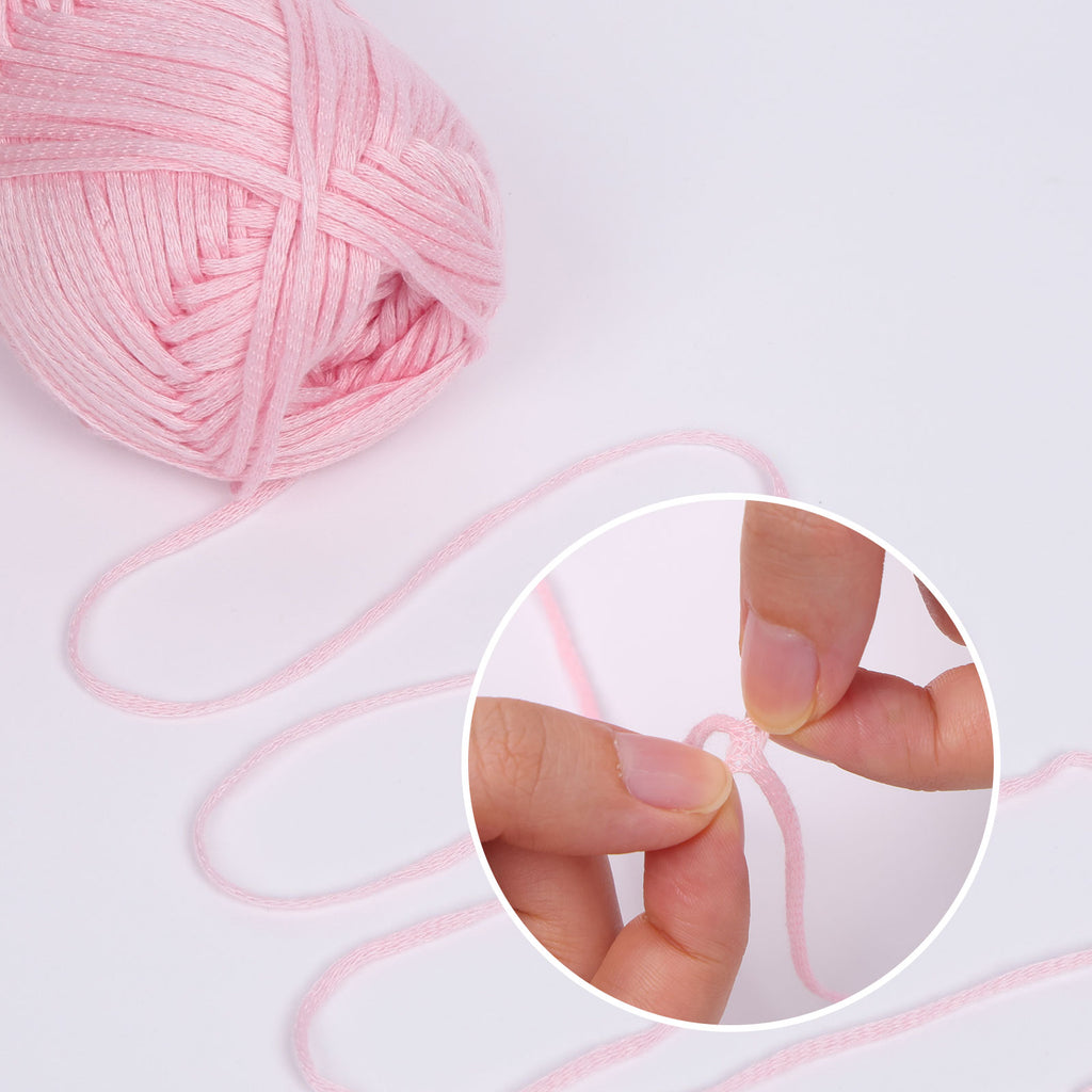 NICEEC 4 Skeins Soft Tube Yarn, 100% Acrylic, Easy Crochet & Knitting, Beginner Friendly, DIY Craft Yarn