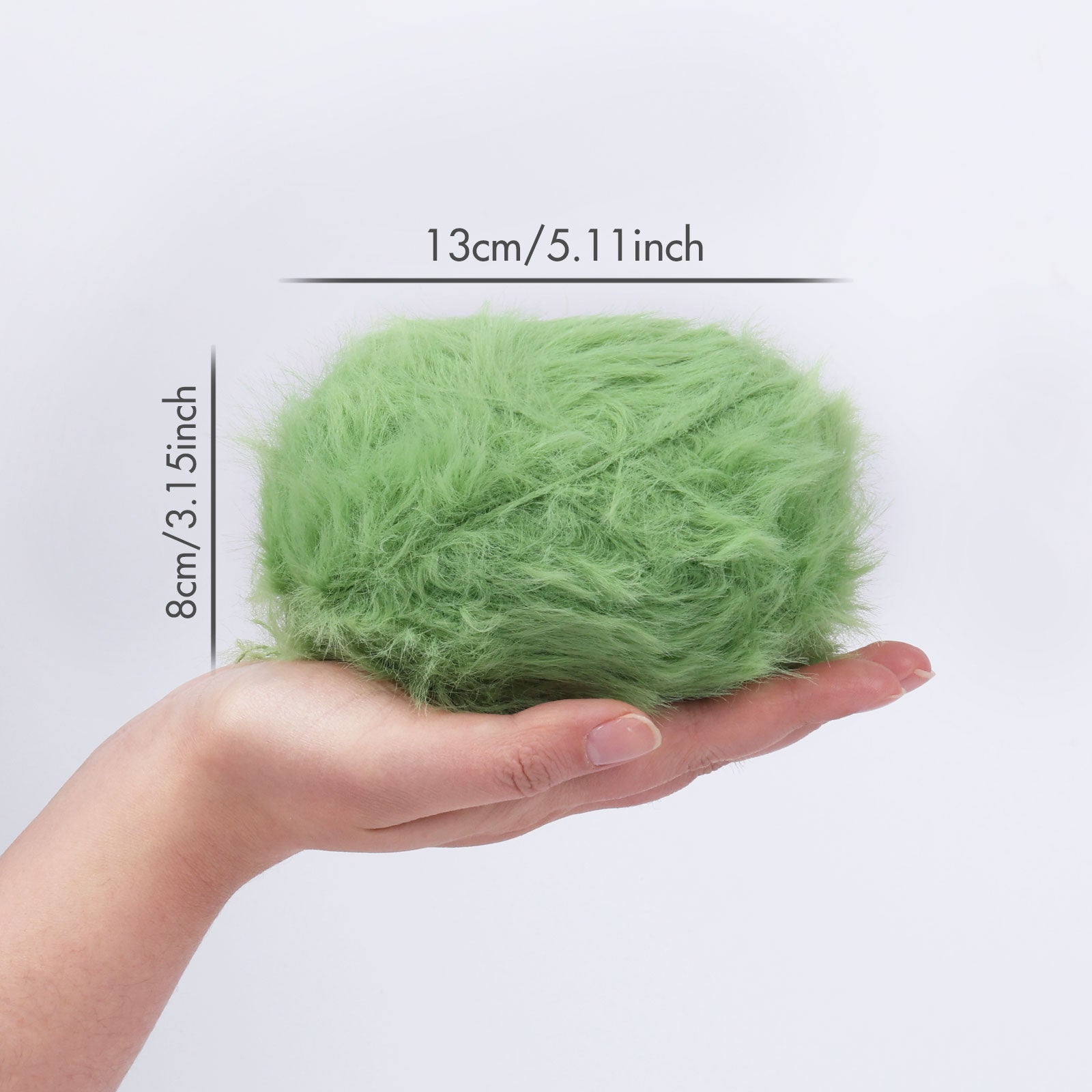 NICEEC 2 Skeins Super Soft Fluffy Yarn, Chunky, Faux Fur, 100% Nylon, Long Pile & Fuzzy, Eyelash Yarn for Crochet & Knit, Total 7.05oz/416yds