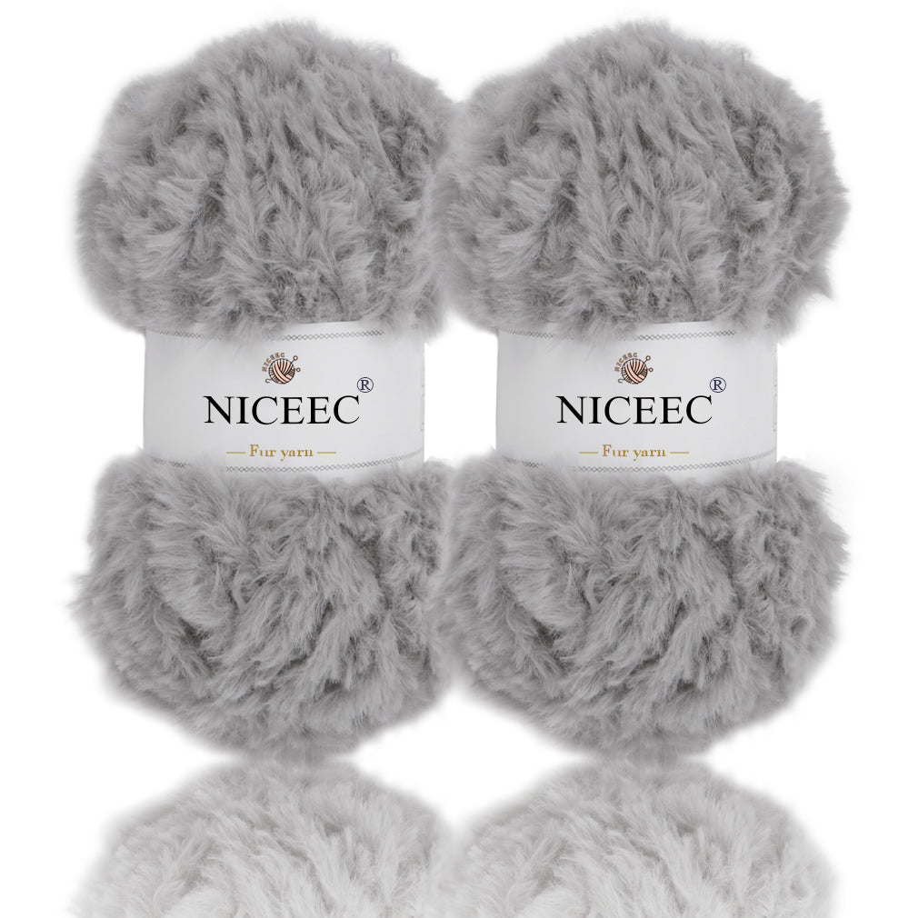 Super Soft Fur Yarn Chunky Fluffy Faux Fur Yarn Eyelash Yarn