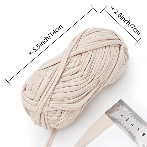 NICEEC 2 Skeins Soft T-Shirt Yarn for Crochet & Knitting -Easy Crocehted Solid Color Fabric Cloth Yarn for Handmade DIY Crafts - Bag, Basket, Cushion
