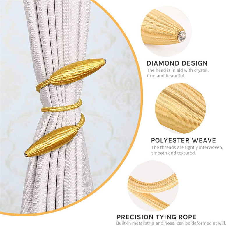 DIY Twist Curtain Tiebacks Creative Decorative Crystal Drape Tie Backs European Style Random Modelling Curtain Holdbacks